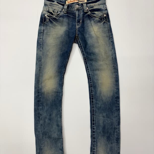 (30) BUCKAROO 버커루 빈티지 워싱 중청 스트레이트 데님 팬츠 