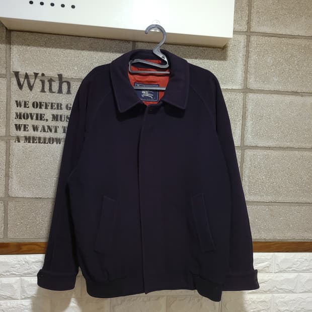 버버리 울 블루종 자켓