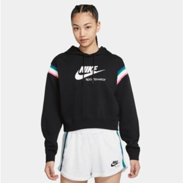 S ) 나이키 여성 헤리티지 크롭 후드티