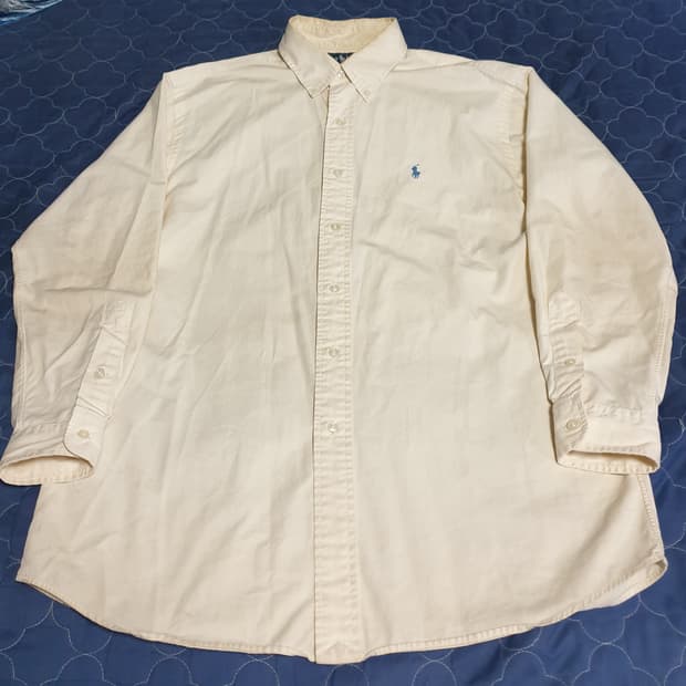 (두산 00s)폴로랄프로렌 BLAKE 코튼 솔리드 옥스퍼드 셔츠 (M)