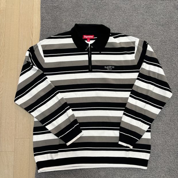 [L] 슈프림 Supreme 니트 Polo 폴로 스트라이프판매 합니다. 