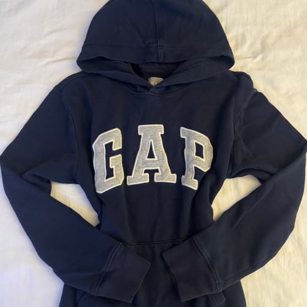 갭 네이비 딱붙 후드티 xs