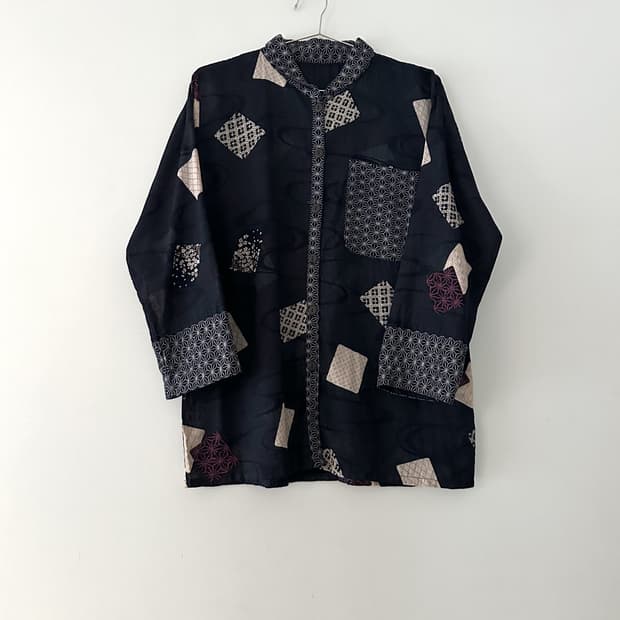 Patchwork pattern mix shirt