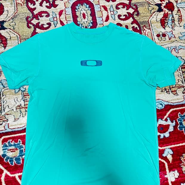 오클리 로고 기능성 반팔 티셔츠