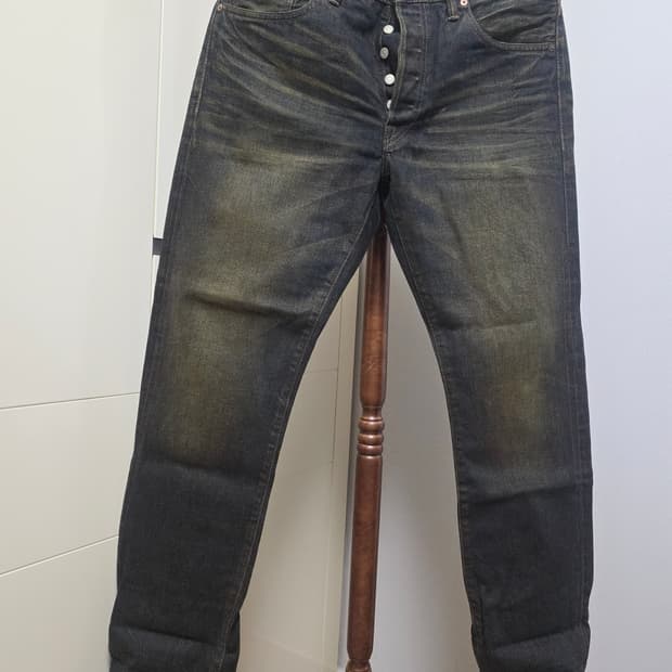 RRL Low straight 셀비지 데님,허리 32x 기장34