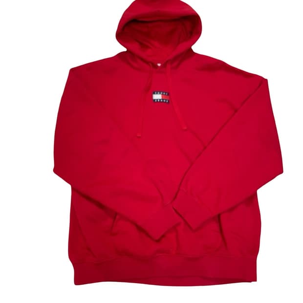 타미힐피거 레드 후드티 xl