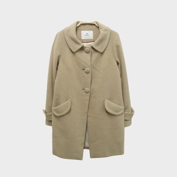 EF-DE 오네갸루 베이지 울 앙고라 혼방 코트 60147