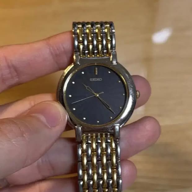 90년대 세이코 콤비 쿼츠 검판