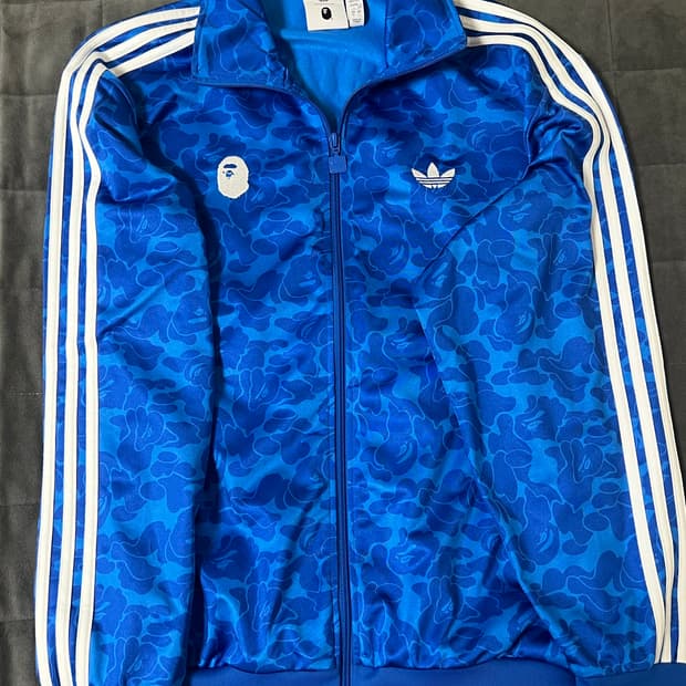 아디다스 베이프 트랙탑 블루 xl