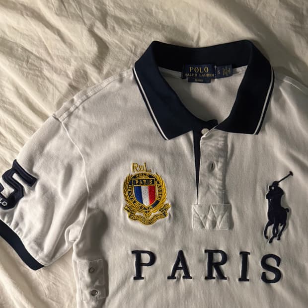 폴로 빅포니 파리 카라 반팔티 화이트