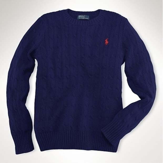 폴로 네이비 니트