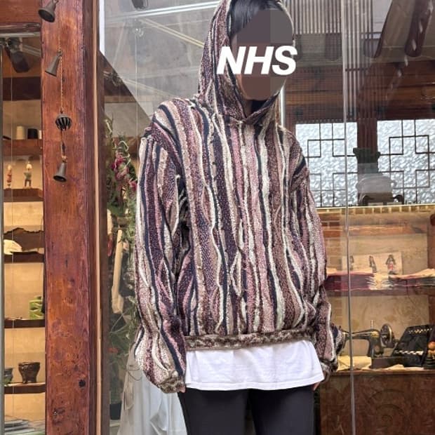 Kapital patchwork knit hoodie 
