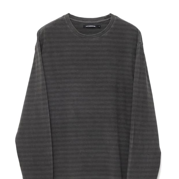 해칭룸 빈티지 스트라이프 티 차콜