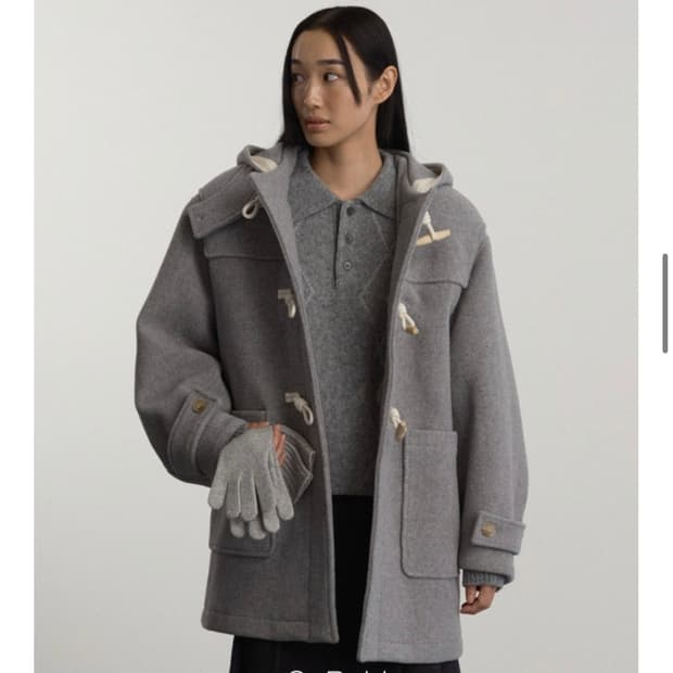 GBH 하프 더블코트(그레이) 1회 착용