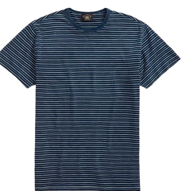 RRL 인디고 스트라이프 티셔츠 2종