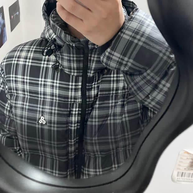 ACG 체크 패디드 다운자켓