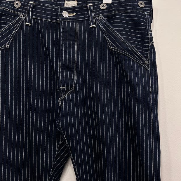 쇼트 뉴욕 샐비지 데님 스트라이프 와바시 팬츠