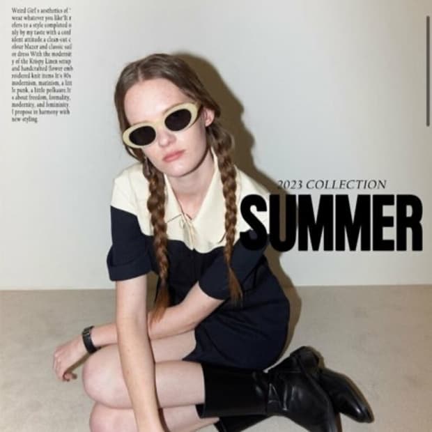 마론에디션 네이비 미니 드레스 Navy Cotton Mini Dress