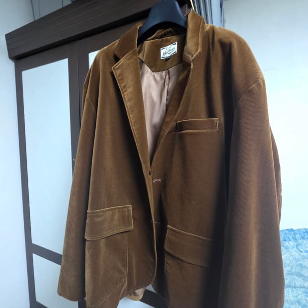 빈티지 코듀로이 브라운 자켓 m사이즈(105정도)