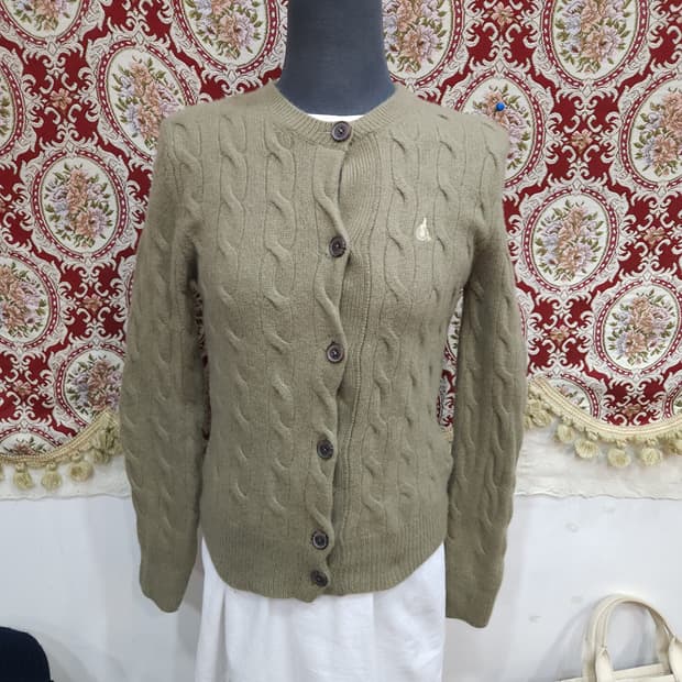 빈폴 울 캐시미어 혼방 케이블 니트 가디건
​
