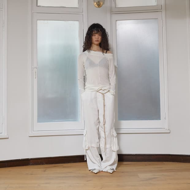 Matin kim WIDE NECK RAGLAN LONG SLEEVE 