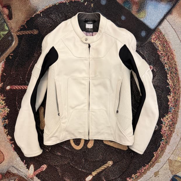 Alyx 알릭스 화이트/블랙 모토 레이싱 자켓