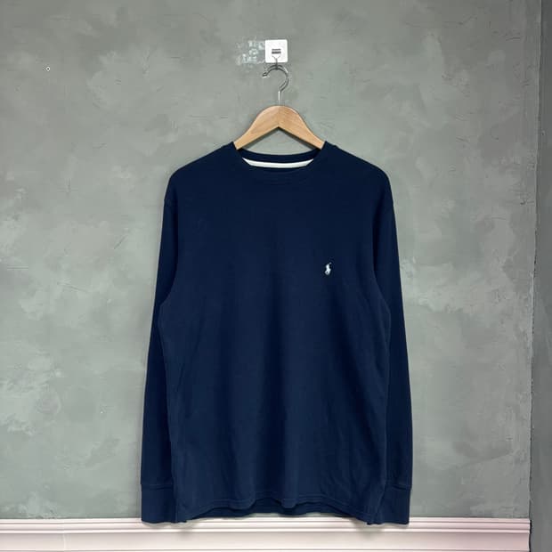 폴로 랄프로렌 와플 롱슬리브 네이비