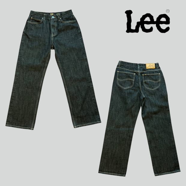 [30]LEE 리 블랙 스트레이트 핏 데님 팬츠 