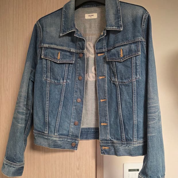 셀린느 백로고 데님자켓 L