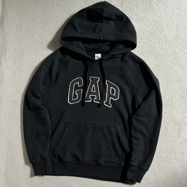 갭 GAP 차콜 빅로고 후드티