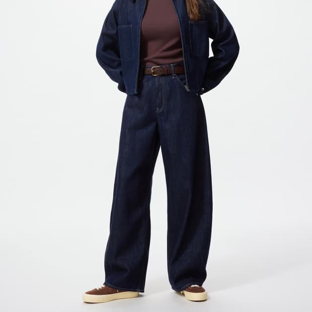 유니클로 배기커브진 29인치 네이비