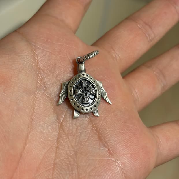 폴리테루 925실버 거북이 펜던트