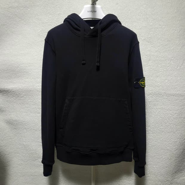 [정품] M / 21SS 스톤아일랜드 후드티 블랙