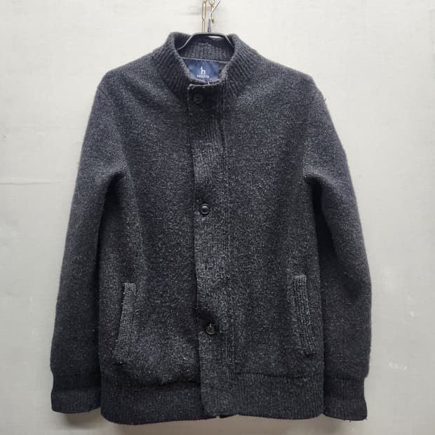 헤지스 로고와펜 차콜 가디건 집업 100(L)