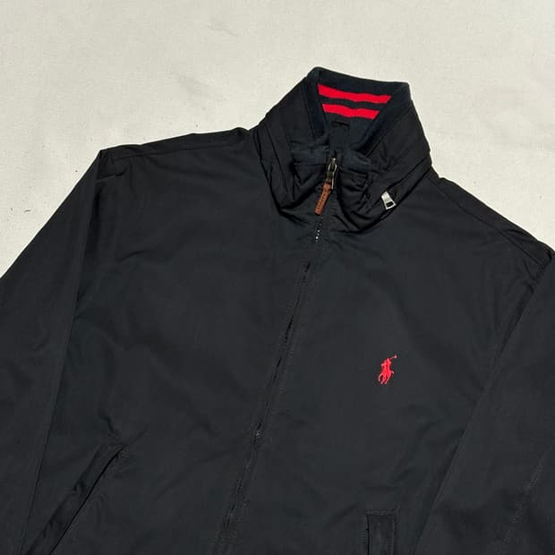 M 폴로랄프로렌 블랙 페리 폴리쉘 자켓