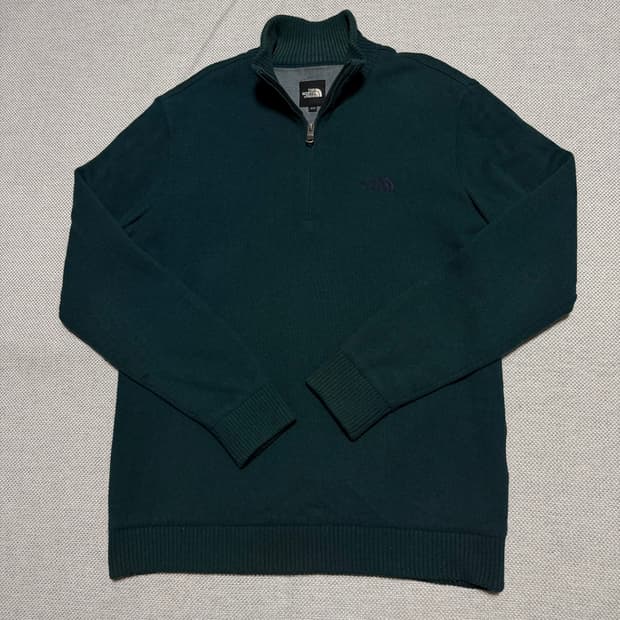 노스페이스 하프집업 니트