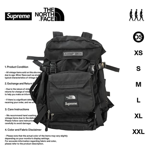 슈프림 X 노스페이스 스팁테크 백팩