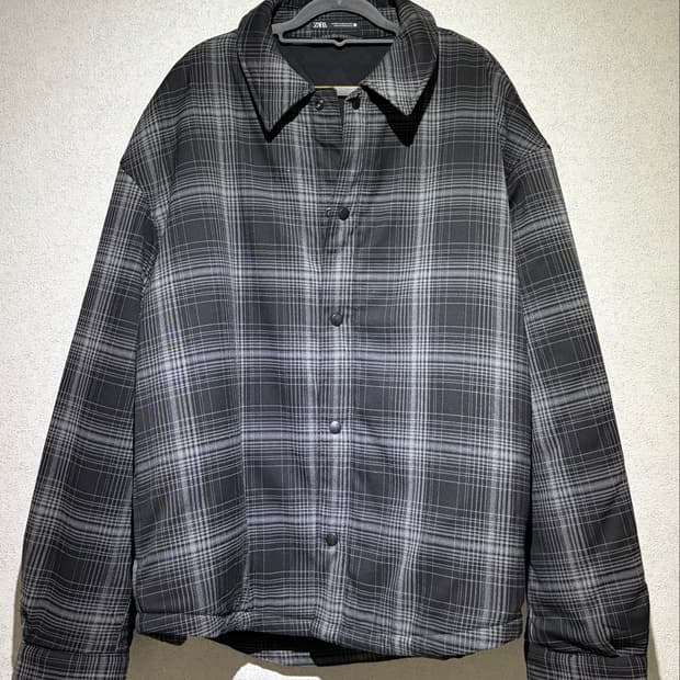 ZARA 체크 퀼팅 자켓 XL