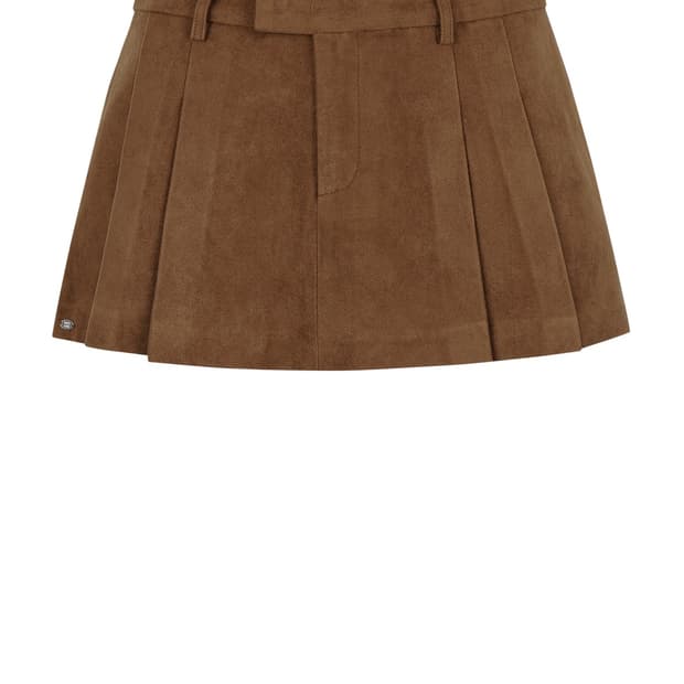 페일제이드 스웨이드 셋업 스커트 카멜 2