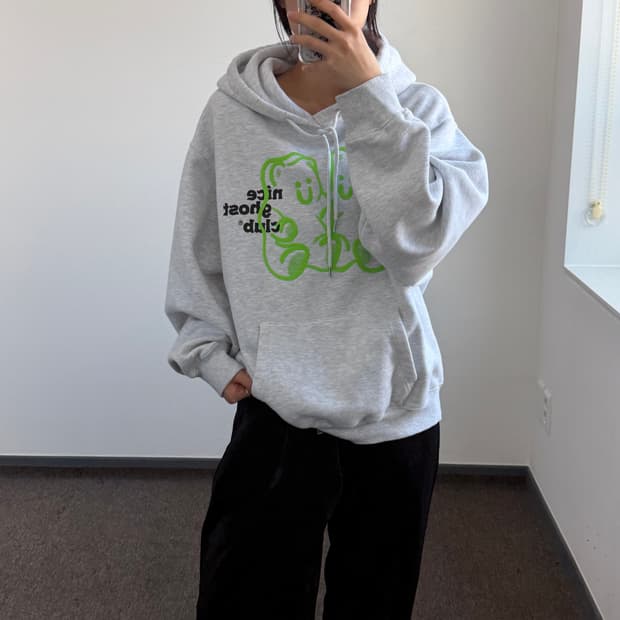 Nice ghost club 나이스고스트클럽 멜란지 후드티 