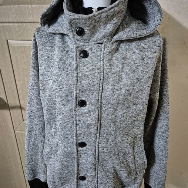 y2k 펑크 니혼진깔 그레이 하이넥 자켓