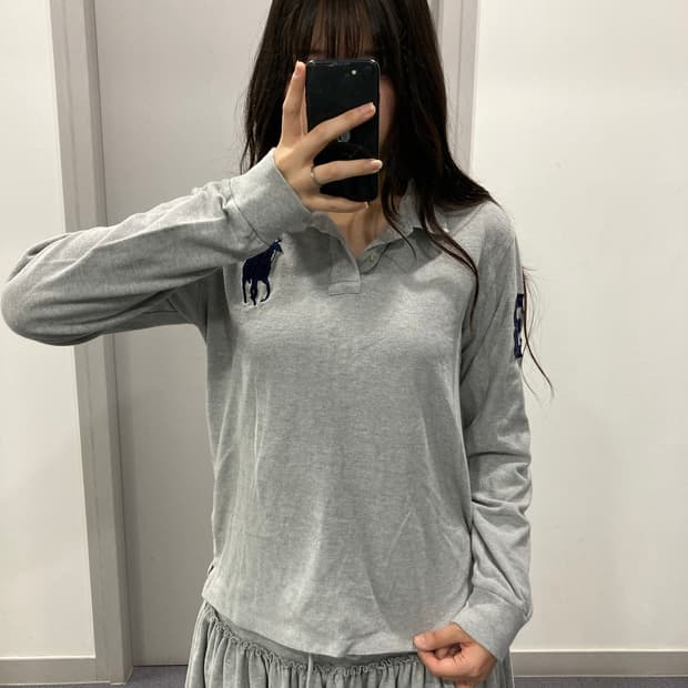 폴로 랄프로렌 빅포니 카라 긴팔 티셔츠