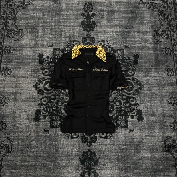 Luv maison black guild leopard half shir