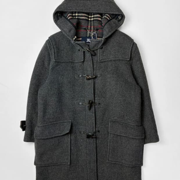 버버리 90's 오리지널 울 더플 후디 코트 PN5617