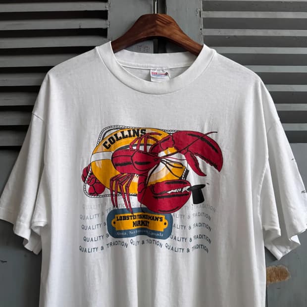[L]90's USA 빈티지 LOBSTER MARKET 티셔츠