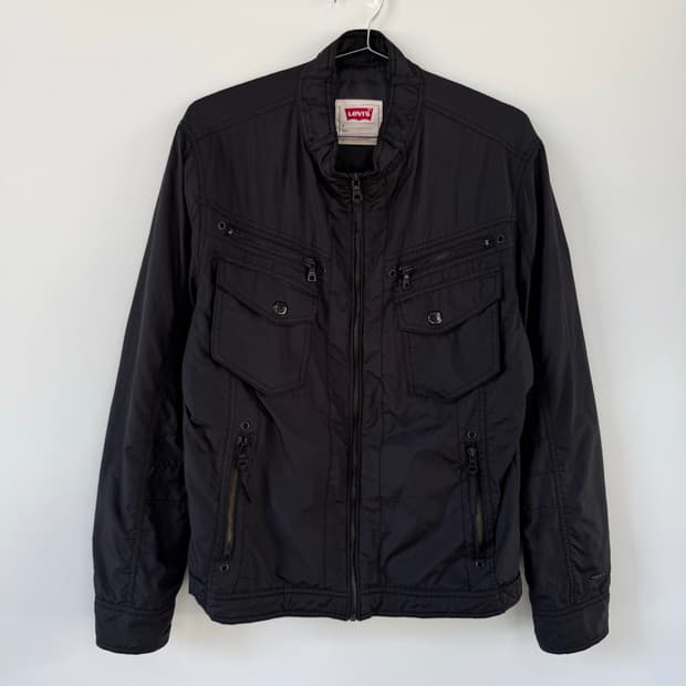 리바이스 Levi’s 하이넥 Y2K 웨스턴 바이커 패디드 나일론 자켓