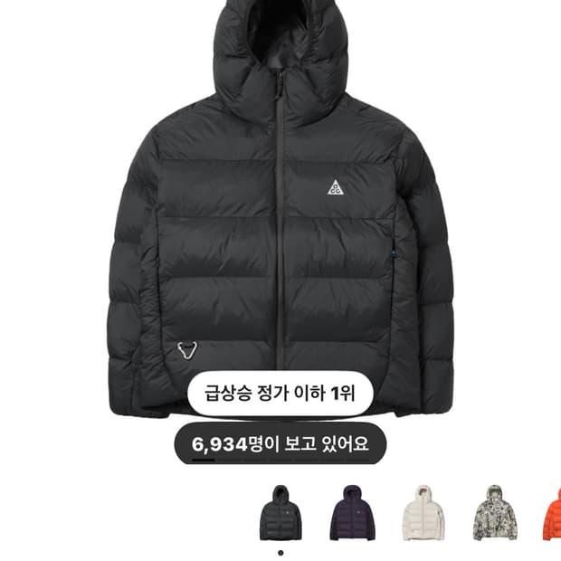 나이키 ACG 써마핏 ADV 루나 레이크 루즈 후드 자켓 블랙 서밋 화이