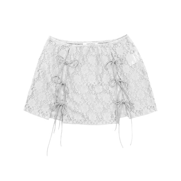 Setupexe LACE LAYERED SKIRT / white