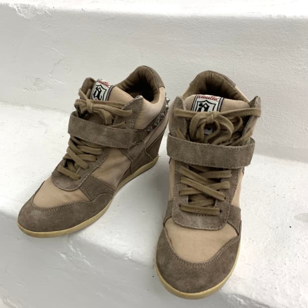 Ash sand stud high top sneakers 