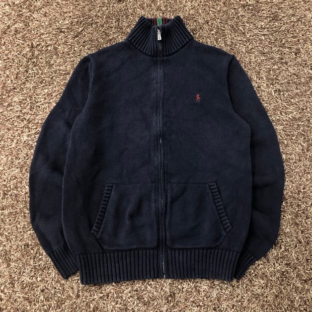 폴로 랄프로렌 보이즈 코튼 니트집업 자켓